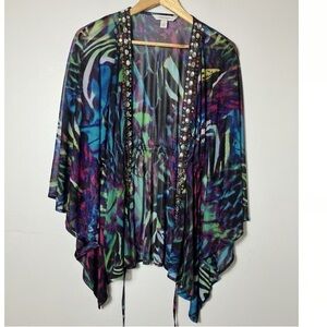 Boston Proper Multicolor Sheer Sweater